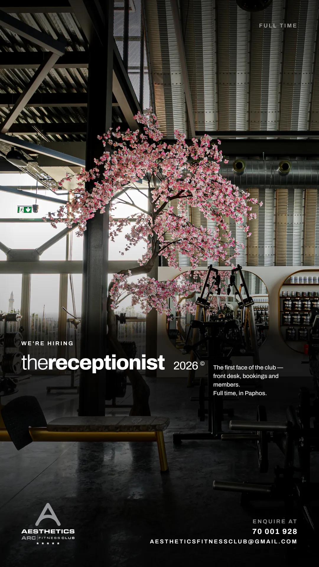 Receptionist — now hiring at Aesthetics Arc